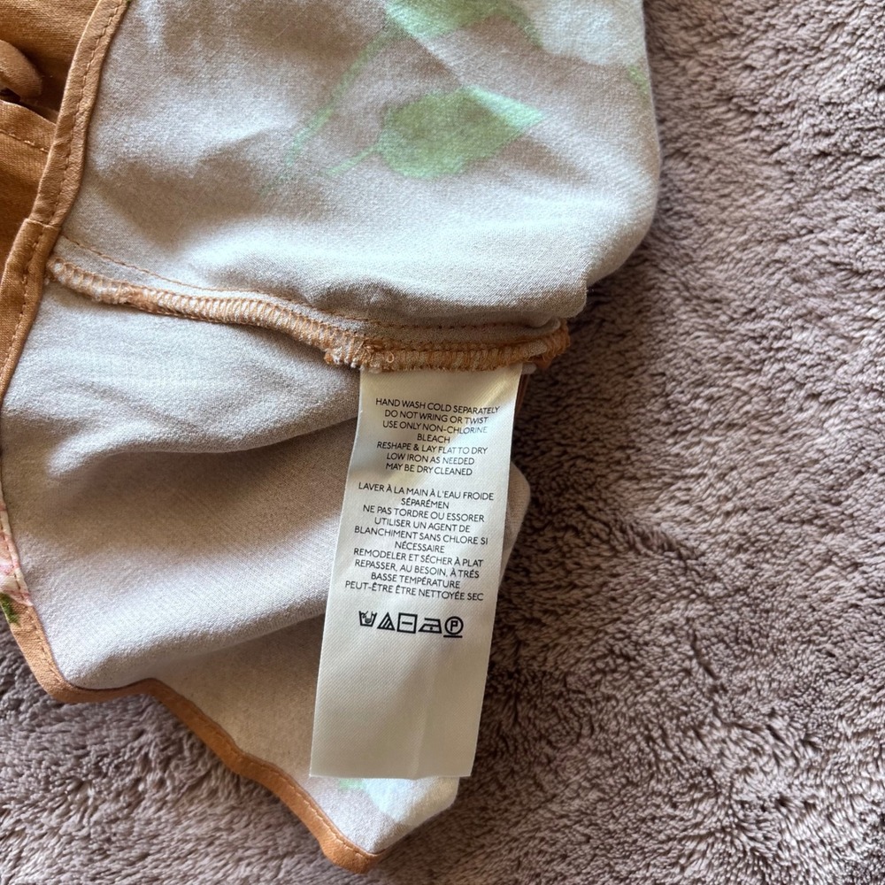 Maeve Anthropologie shorts Floral  Brown Caramel Size 4 - Picture 5 of 5